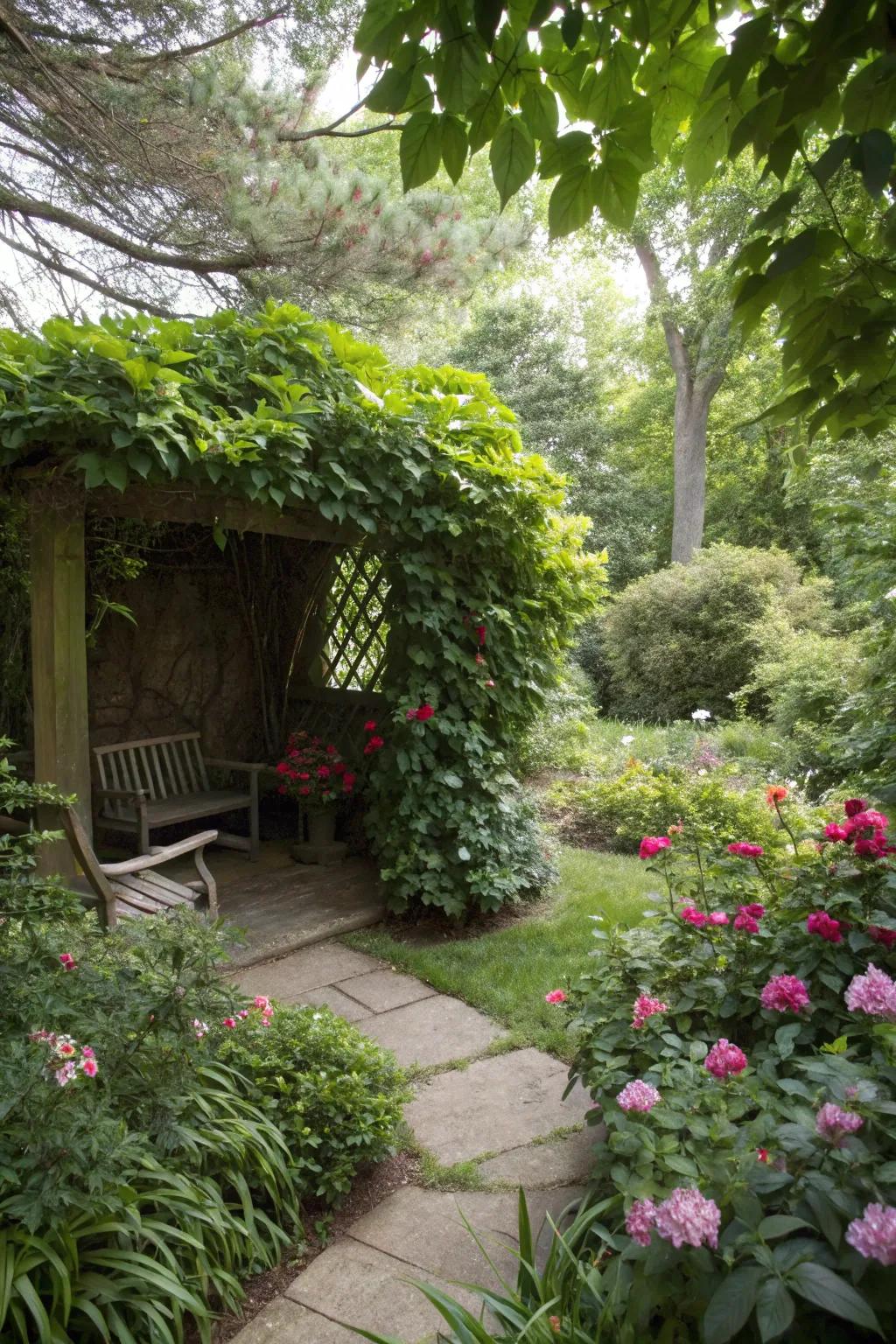 Fashion secluded escapes with clever plant arrangement.