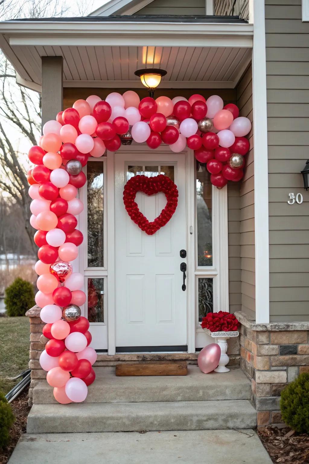 At the entrance, a pleasant heart airbag ring.