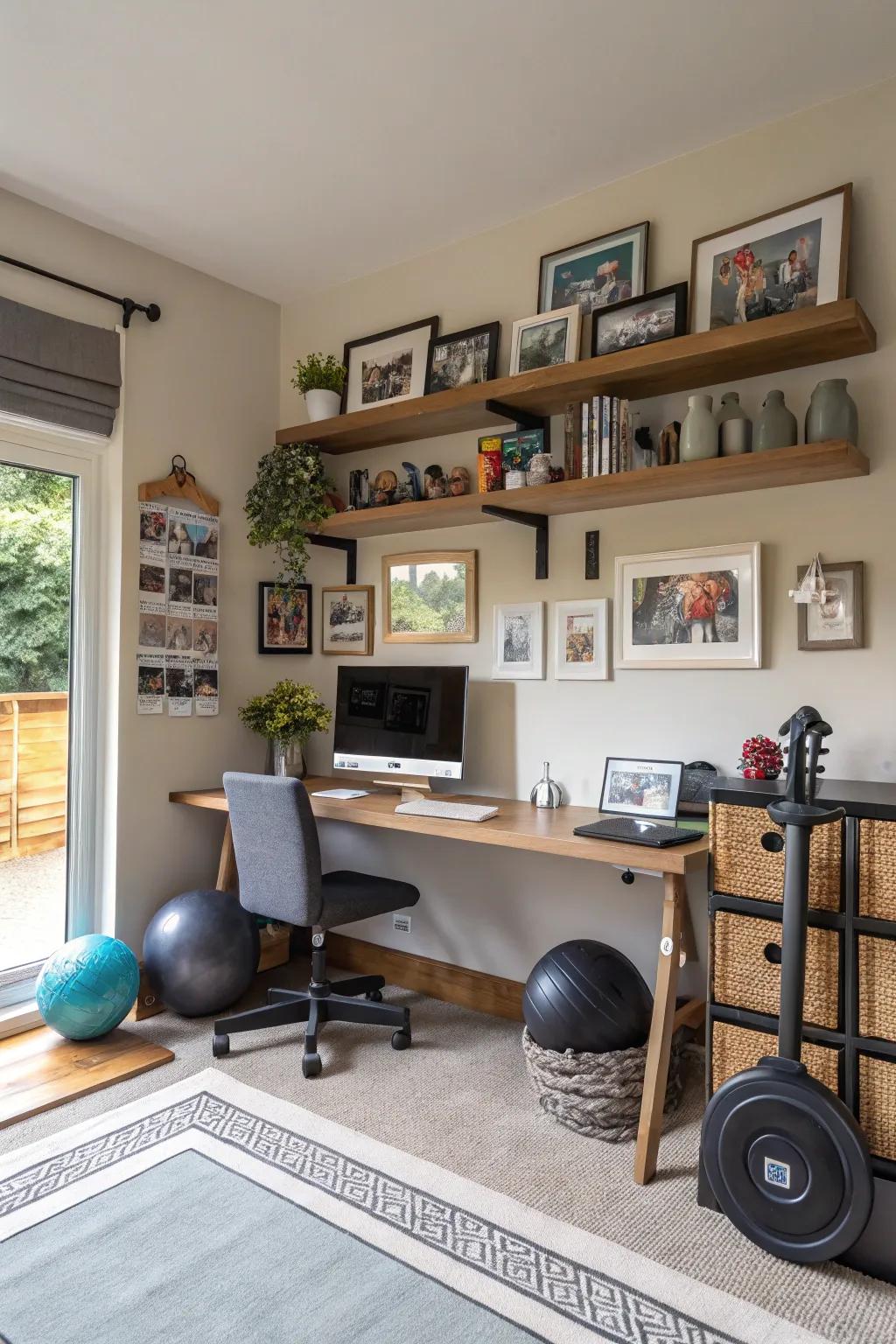 Personal decor introduces coziness and character to your multi-use room.