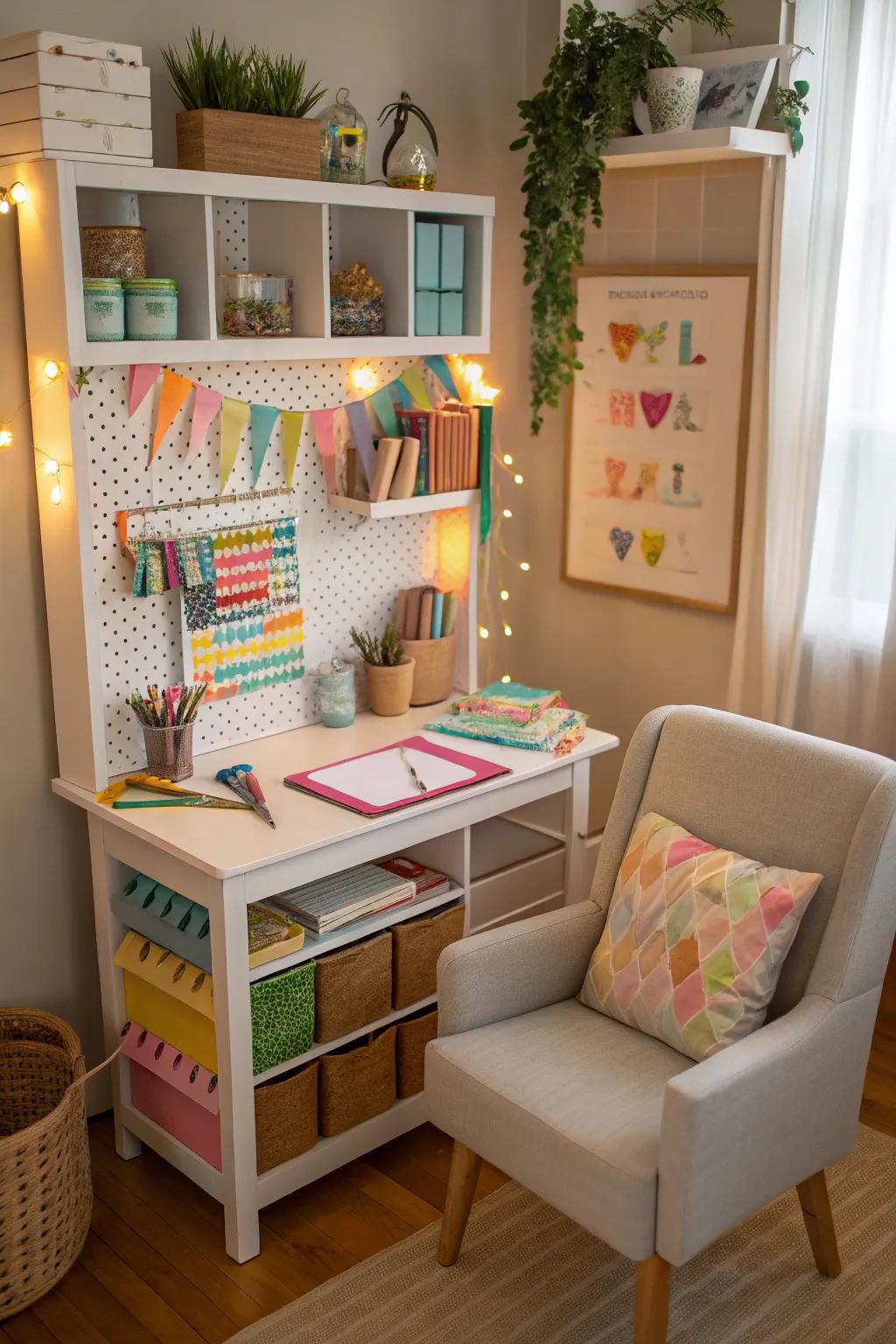 An imaginative do-it-yourself area for guests to enjoy