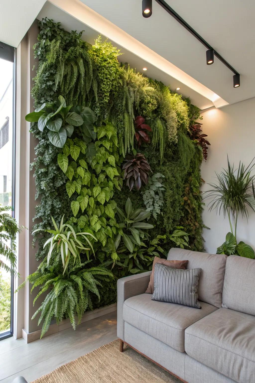 A flora wall brings nature into your residence.