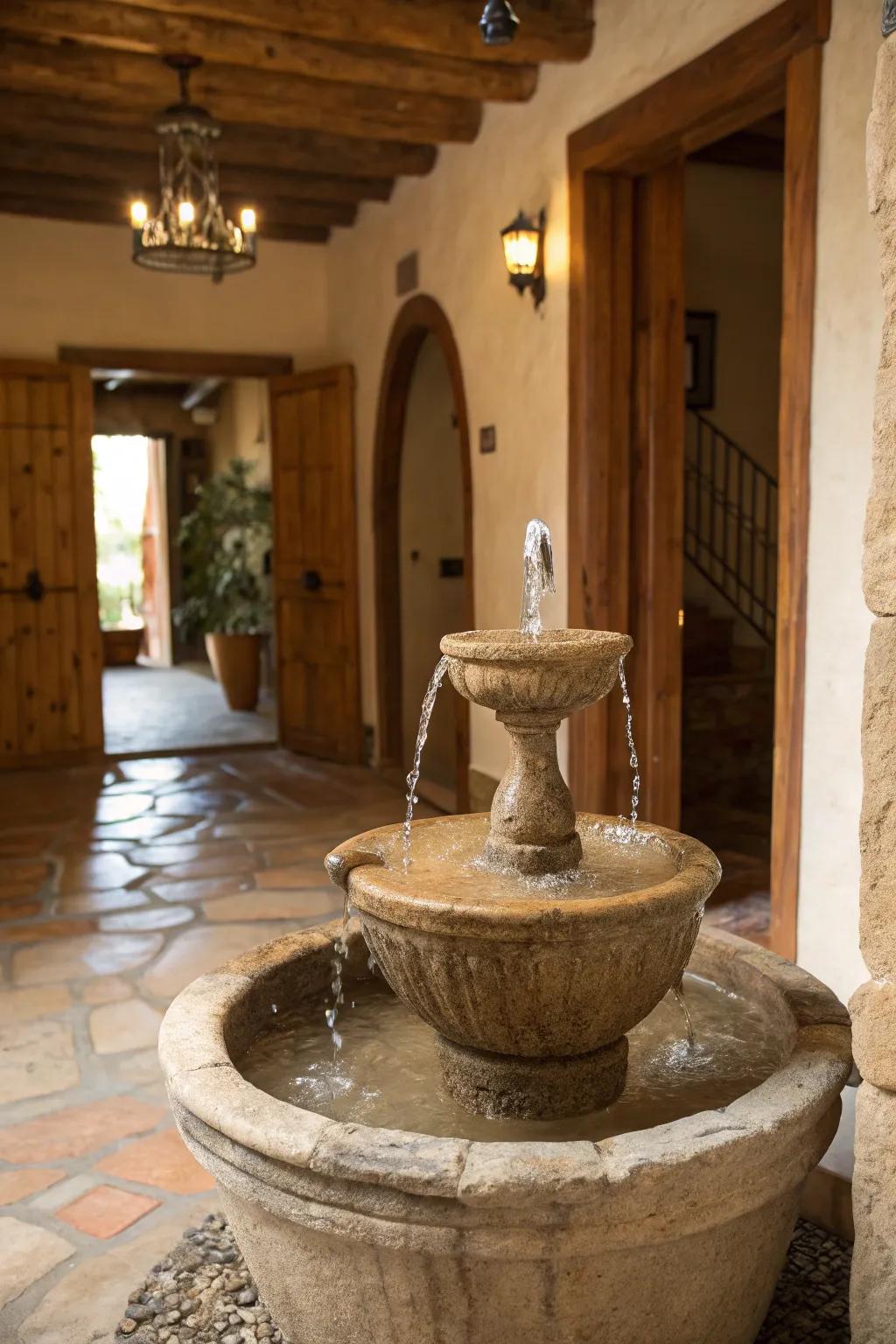 Homespun fountains bring vintage charm to your residence.
