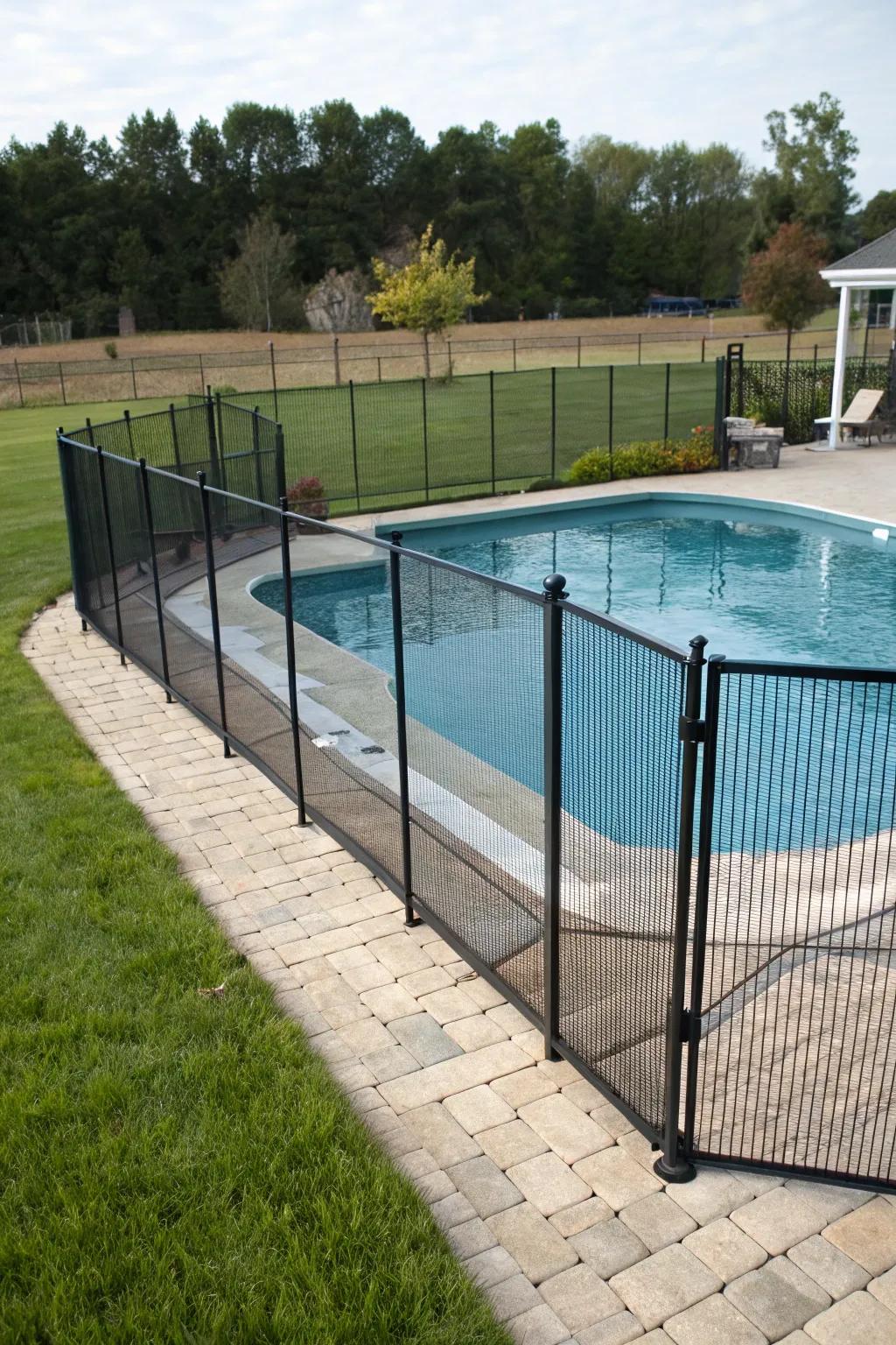 Well-being-compliant surrounds guarantee reassurance surrounding the pool.