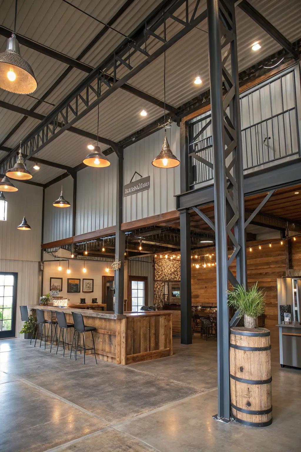 Factory vibes bring a modern twist to classic barndominiums.
