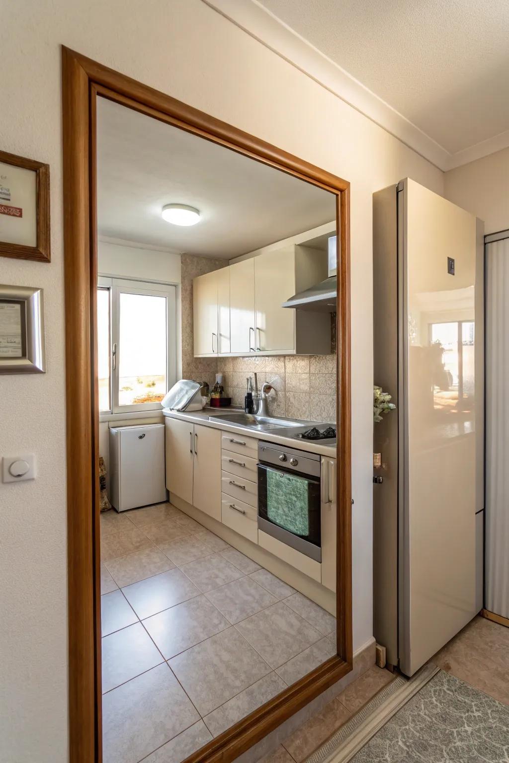 Mirrors can substantially alter the understanding of area.