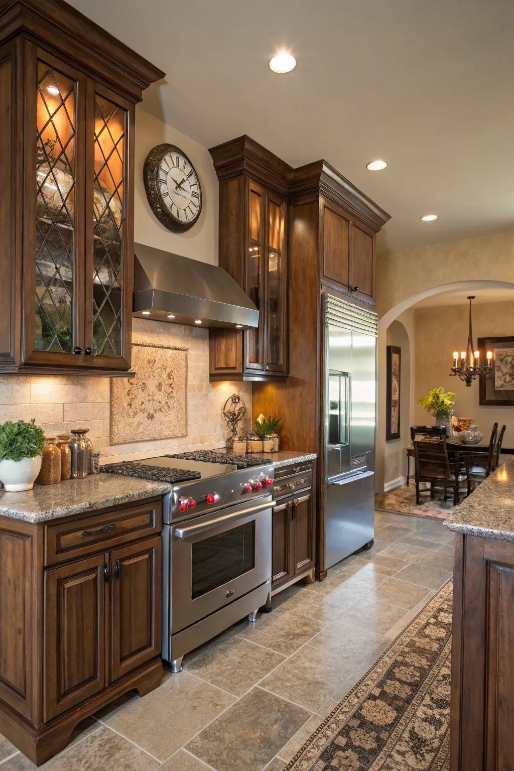 A kitchen where the heritage and innovation merge harmoniously.