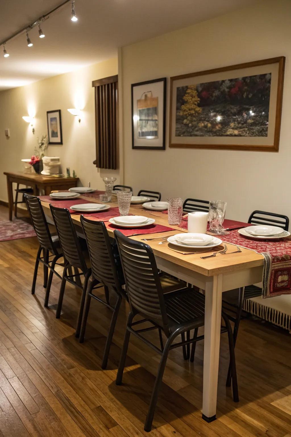 Adaptable furniture solutions for versatile dining moments.