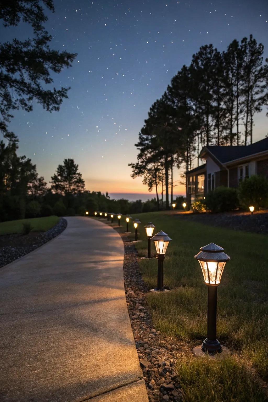 Sun-fueled lights deliver an eco-sensitive radiance to exterior spaces.