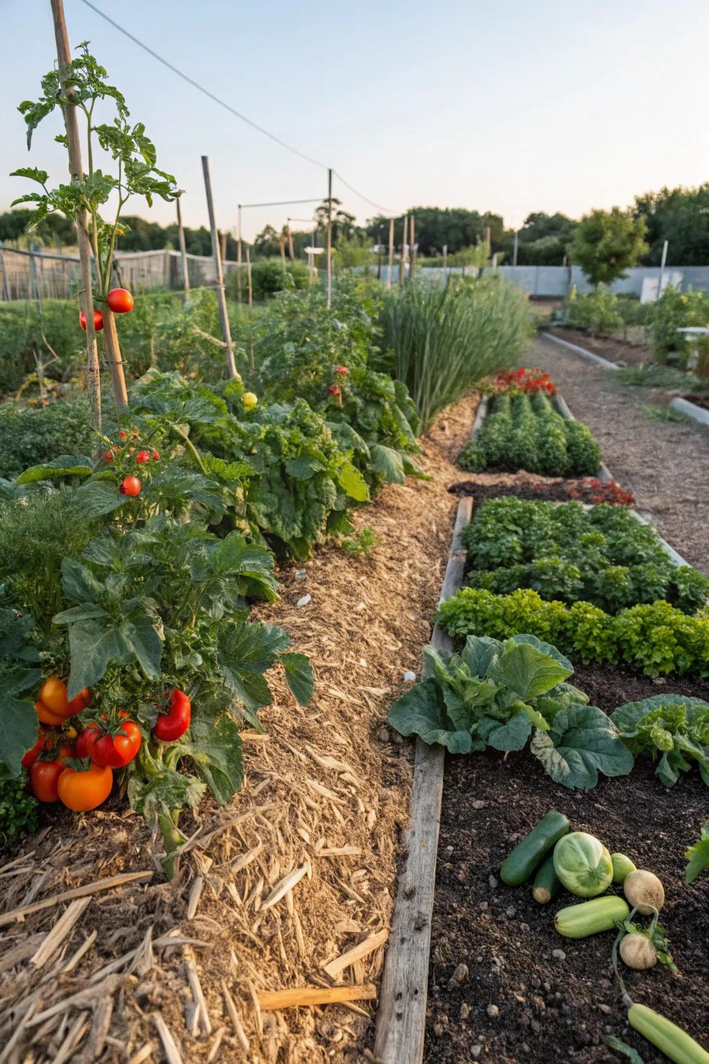 Improve the health of your veggie garden with ground cover.