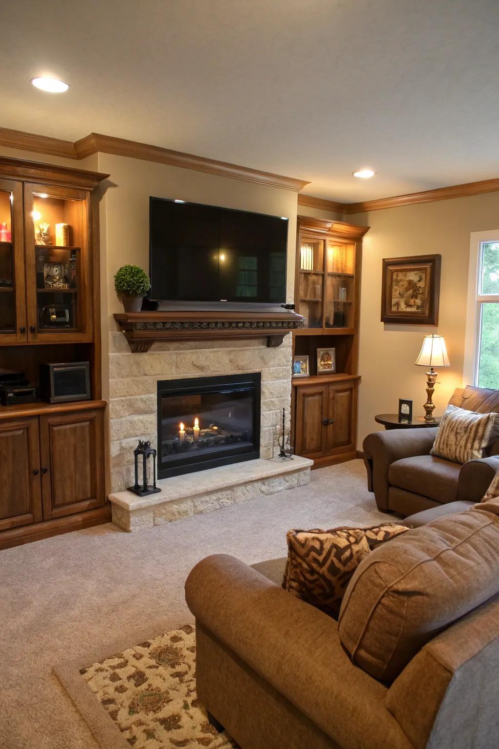 A designated zone for entertainment.