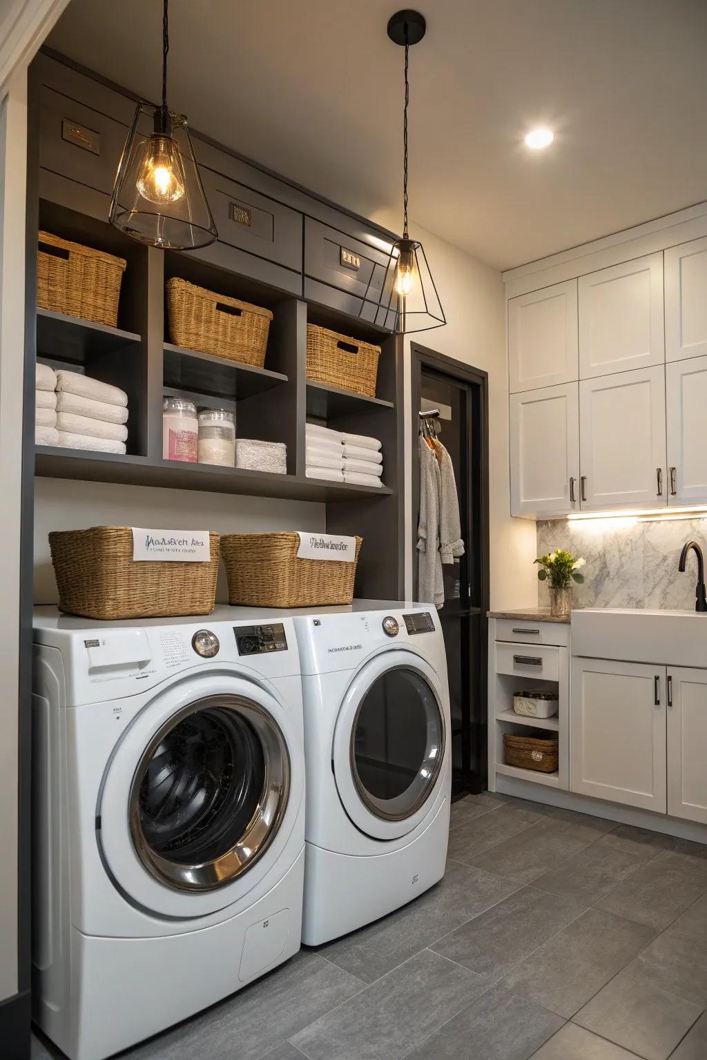 Vivid lighting makes your washing duties much simpler.