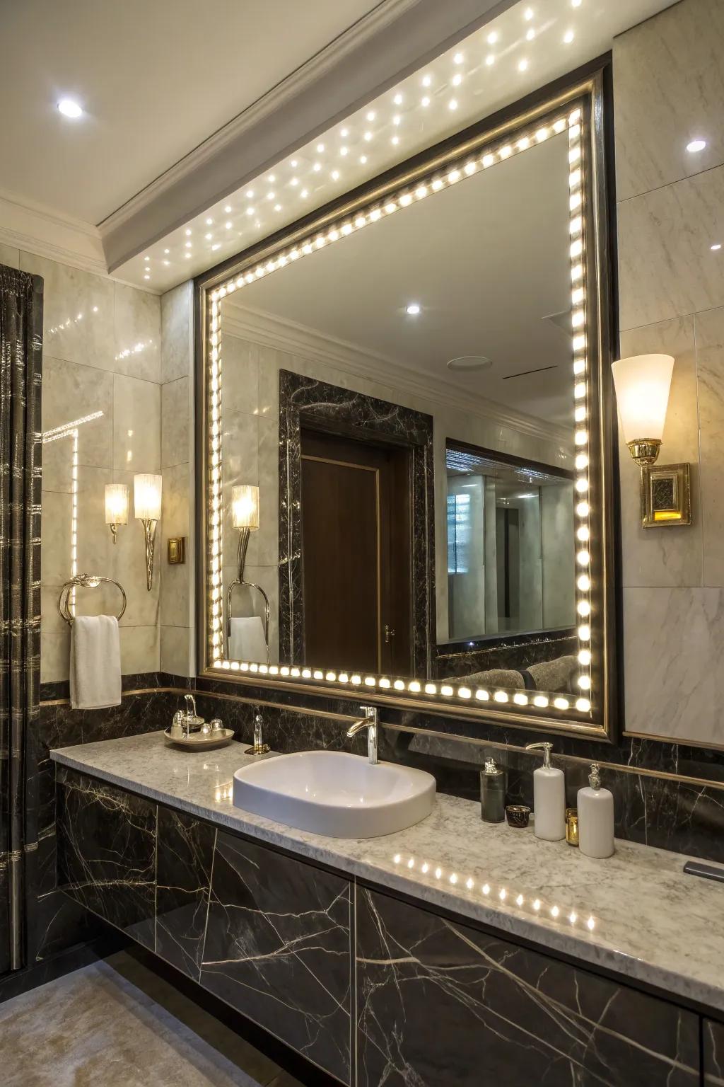 With LED-lit mirrors, transform your bathroom.
