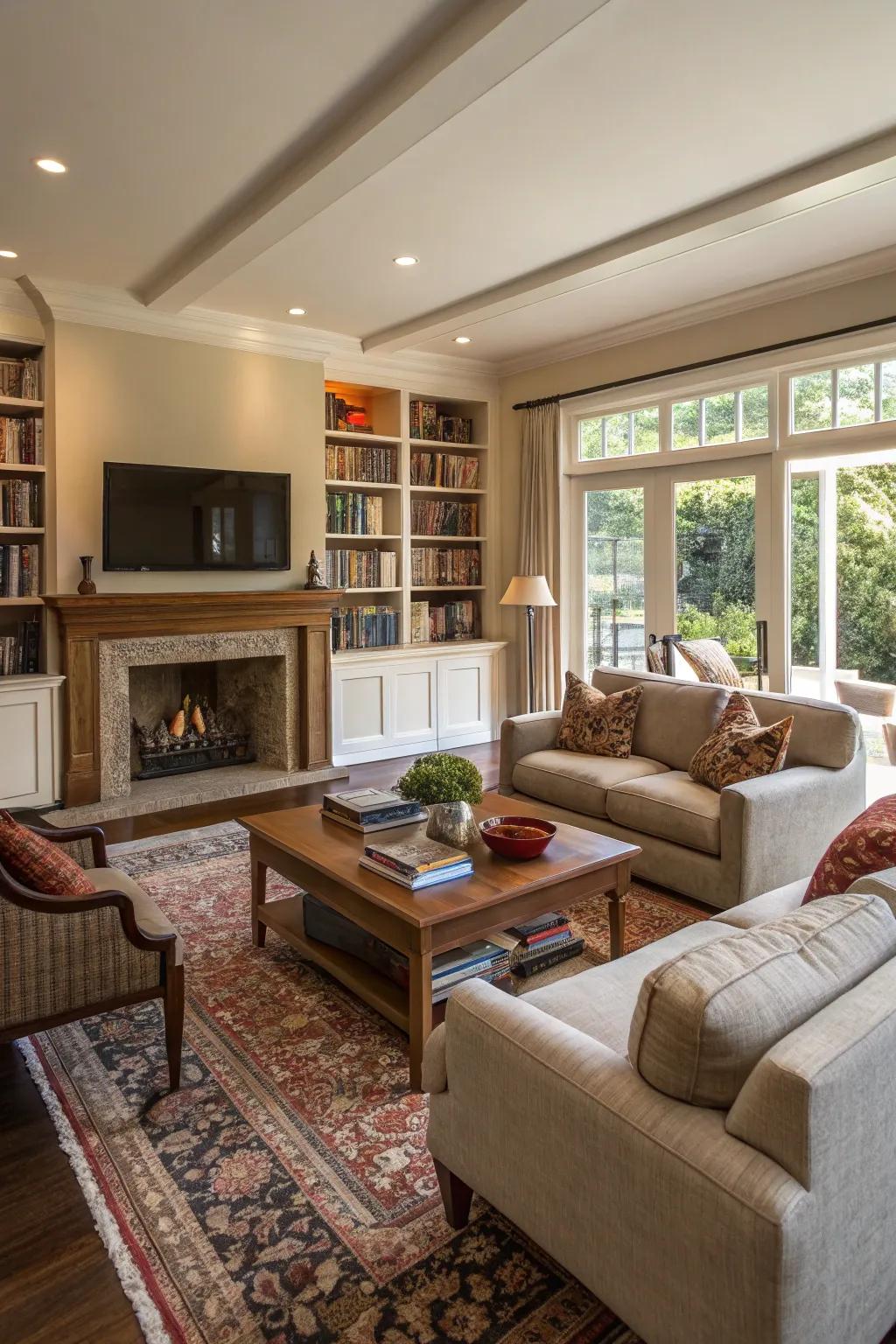 An open and inviting living area arrangement.