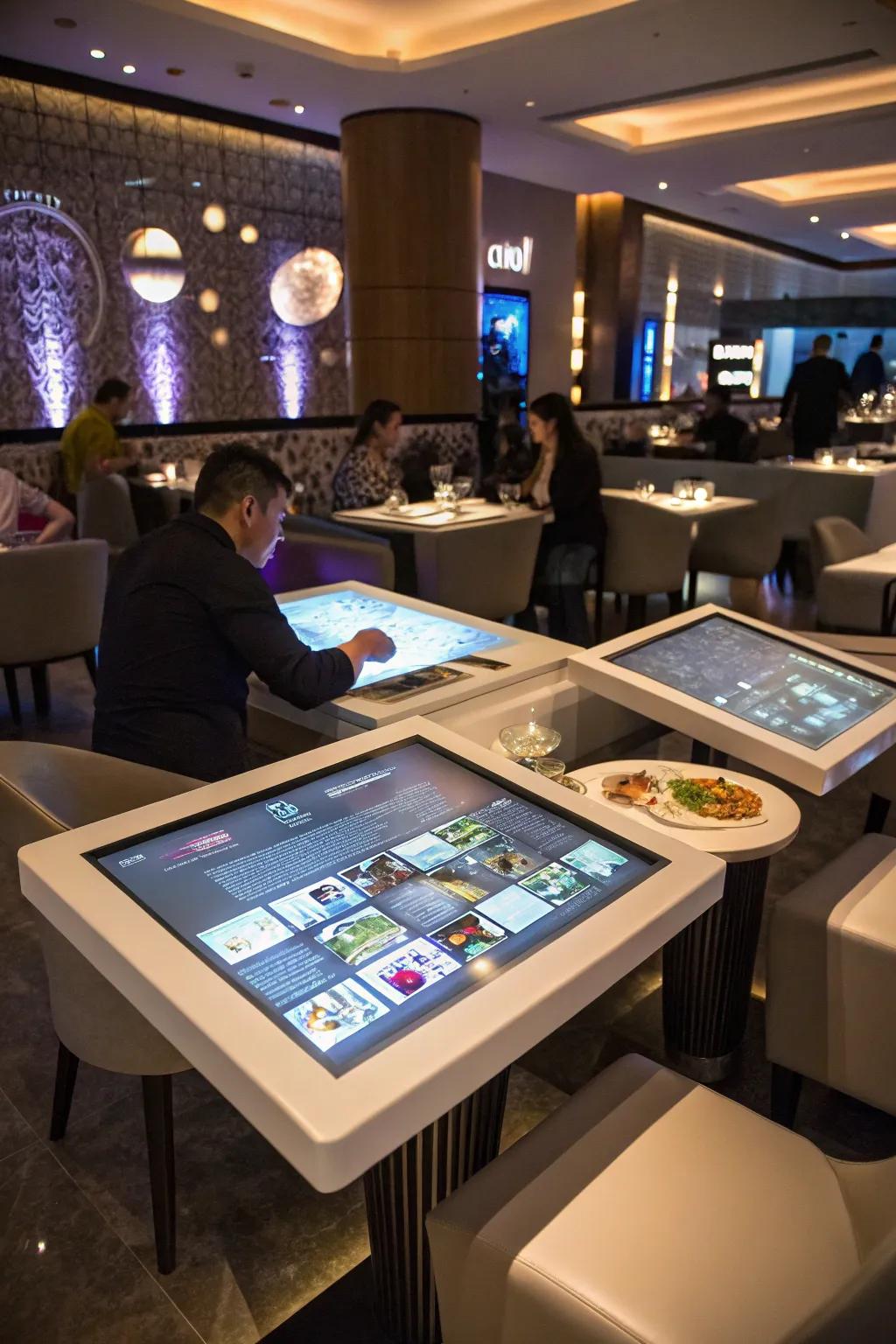 Engage guests with futuristic interactive menus.