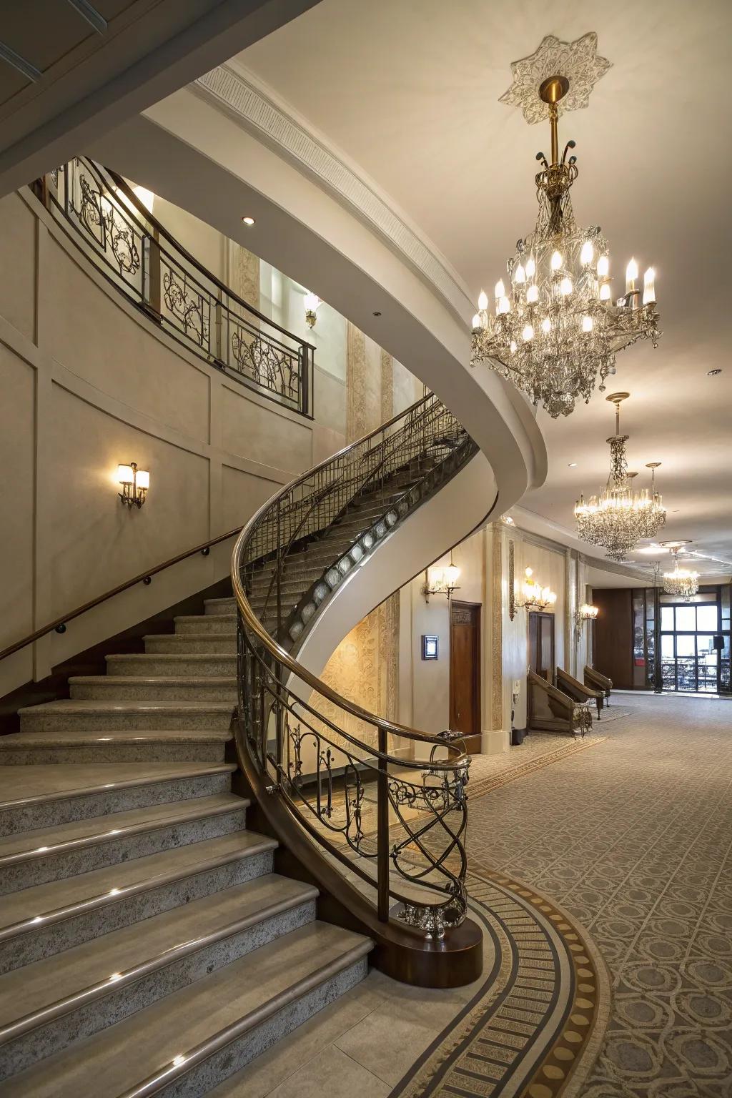 Elegant curves introduce sophistication to every residence.