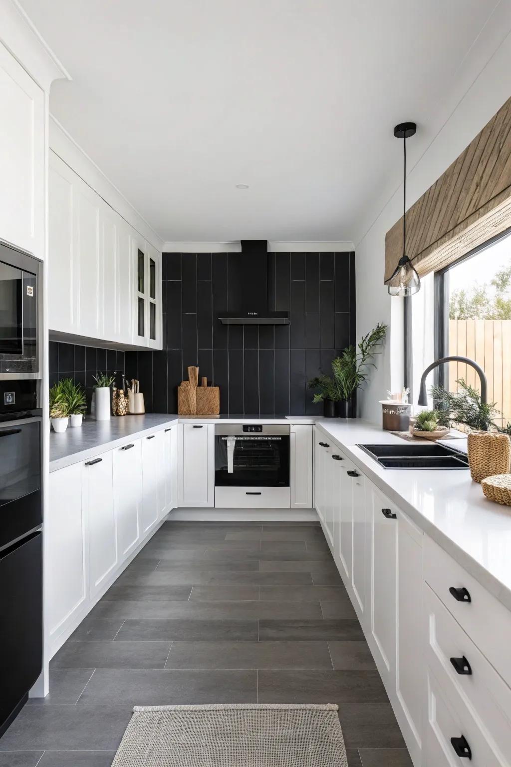Subtle black shades gives a modern element.