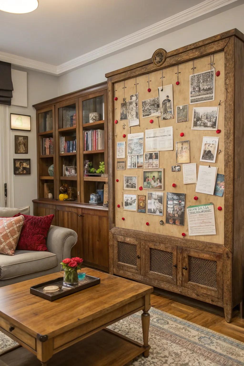 Your home will have a timeless charm thanks to vintage-style notice boards.