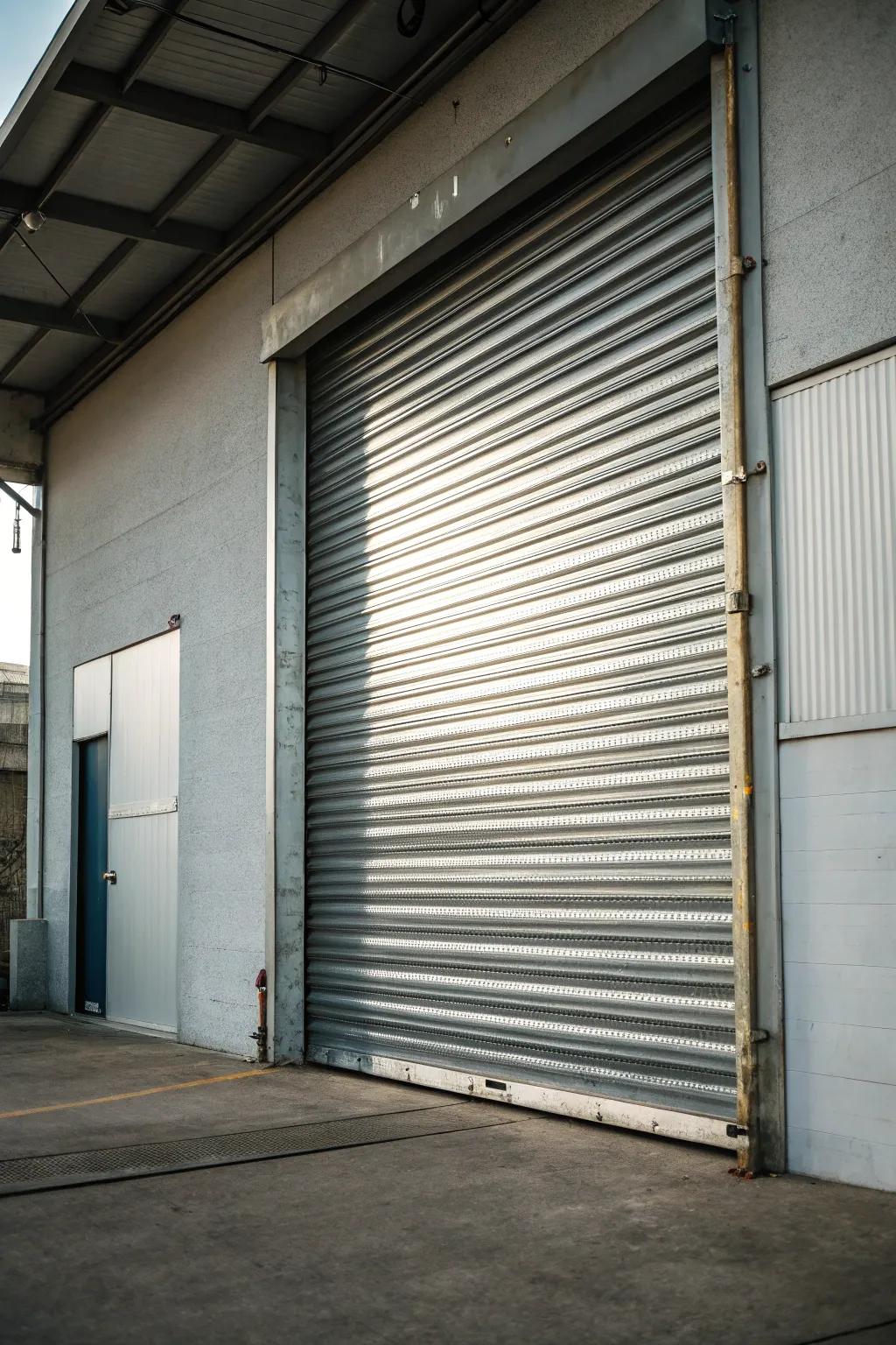 Urban materials provide a sturdy edge to garage entryways.