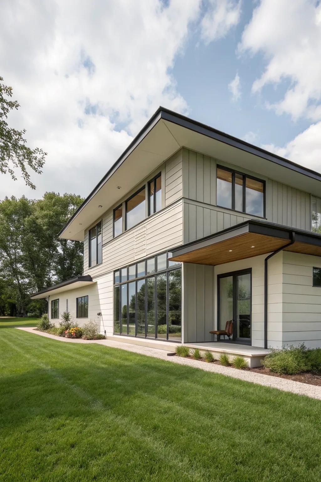 Contemporary roofing can enhance your home's modern appeal.
