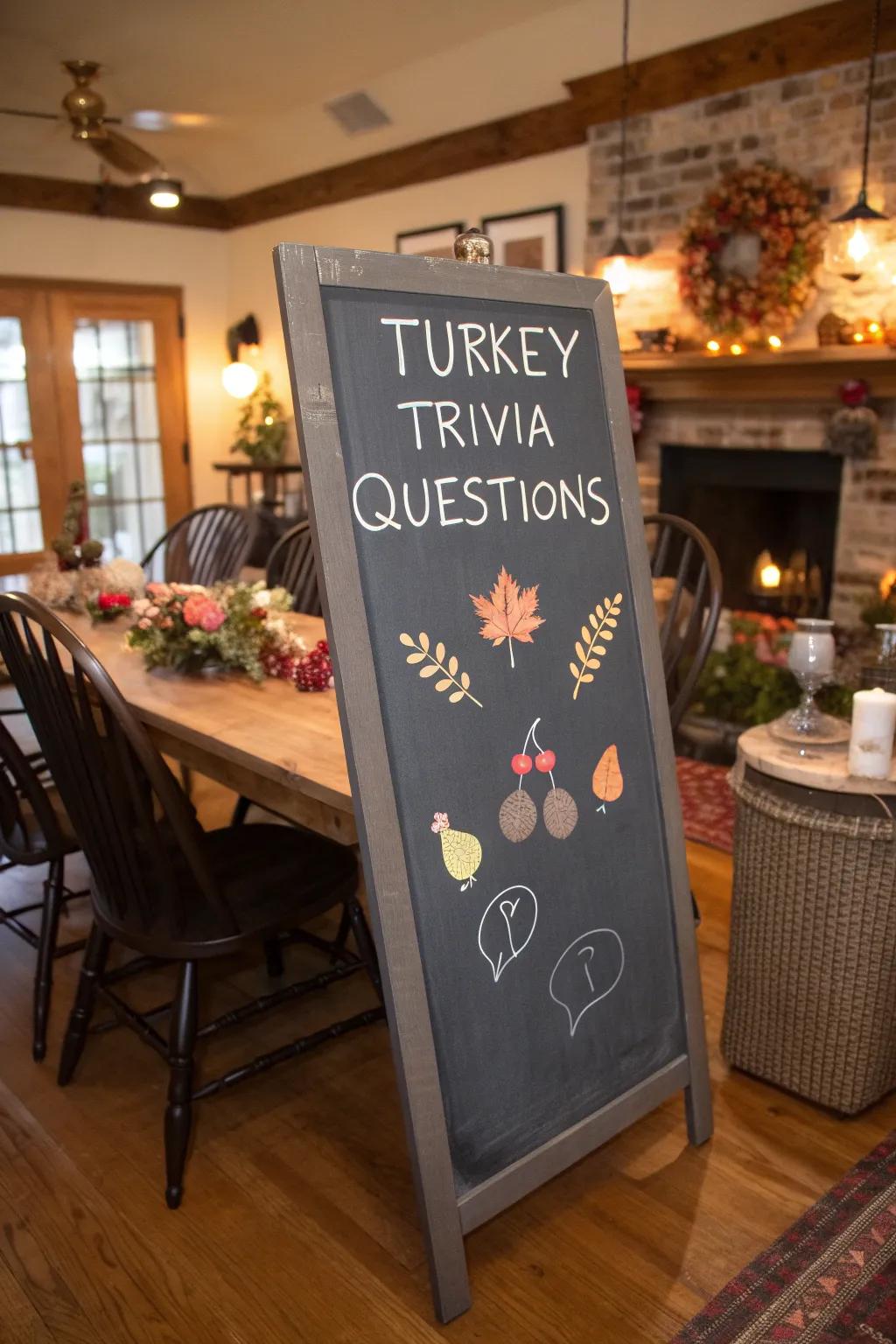Avian facts on a chalkboard, sparking amusement and dialogue.