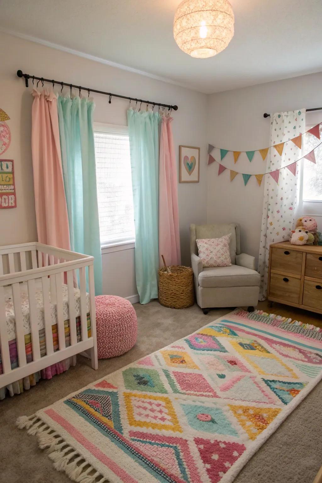 Affordable accents complete the nursery, adding warmth and flair.