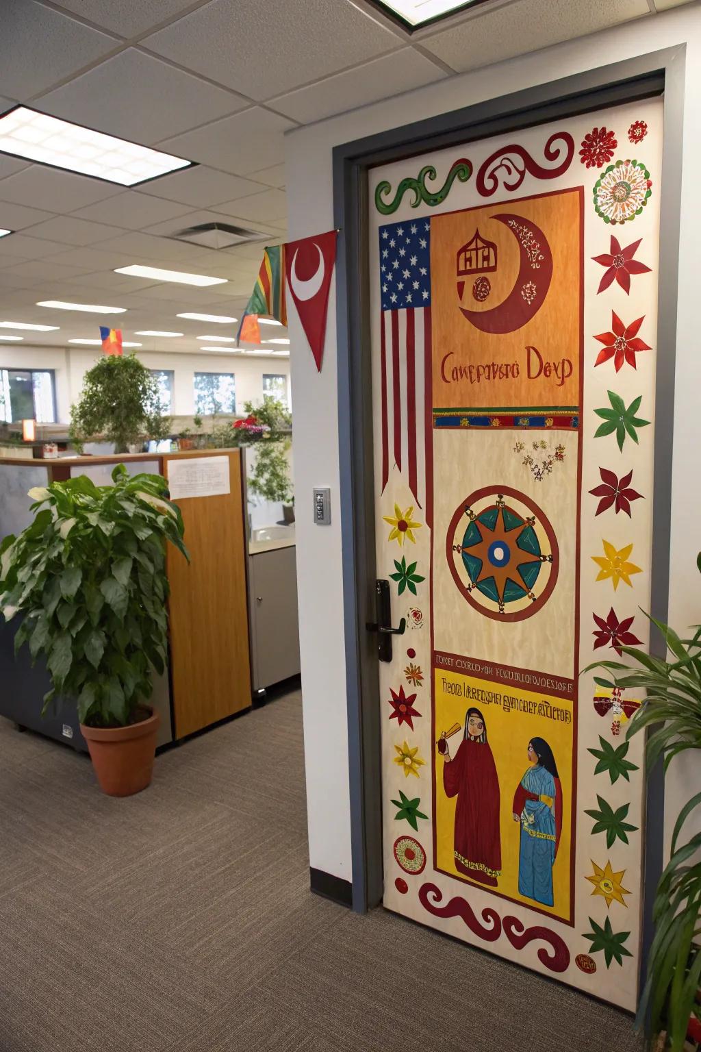 Celebrate diversity through a culturally-themed door.