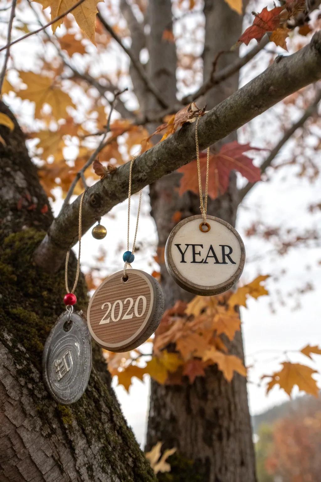 Commemorate special years with classic-style bauble designs.