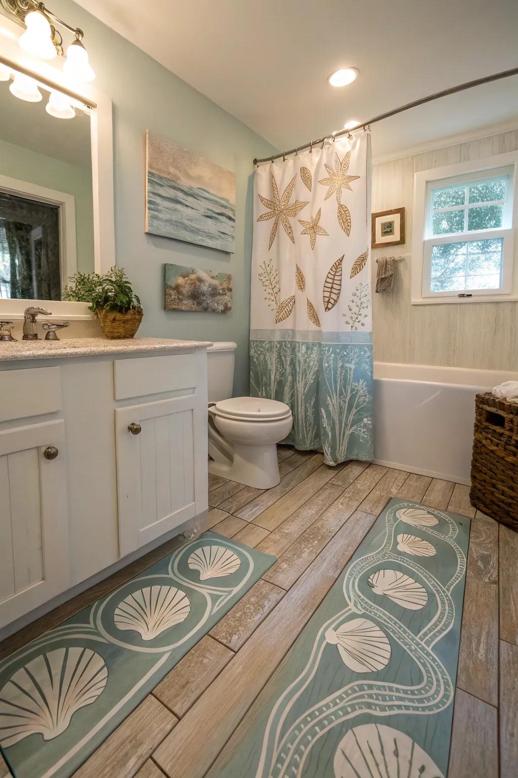 Nature patches foster a tranquil, outdoor-inspired atmosphere.