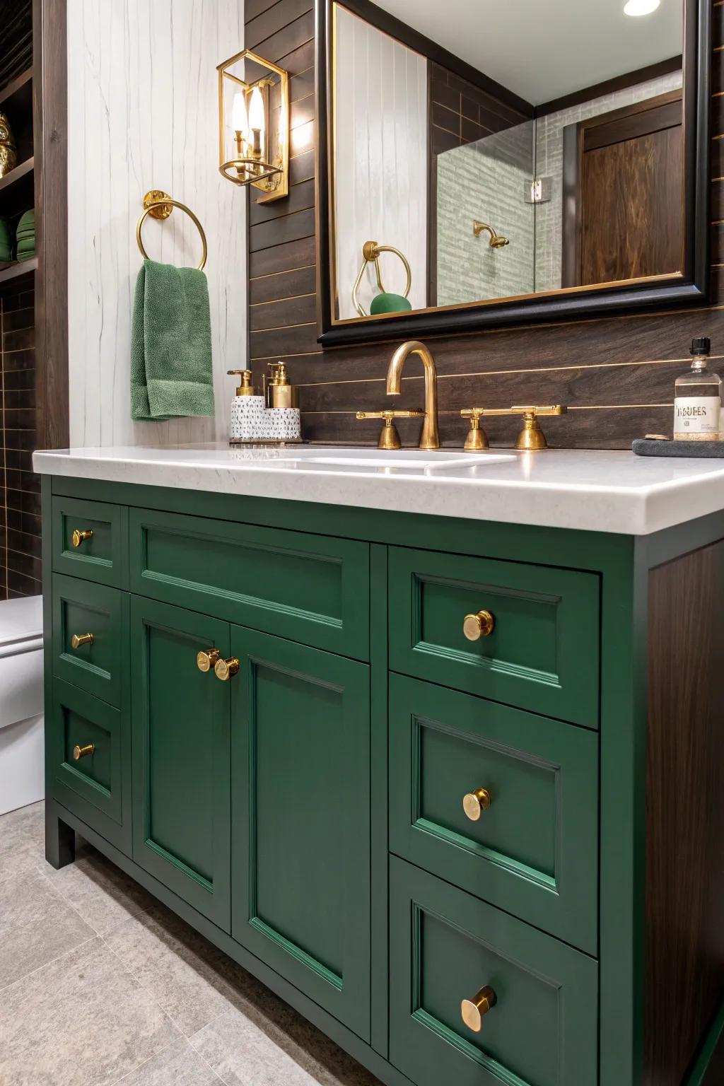 Jade verdant provides an audacious, majestic flair.