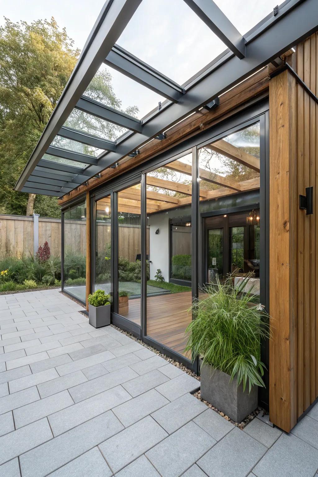 Get creative by adding a mix of materials in your structure.