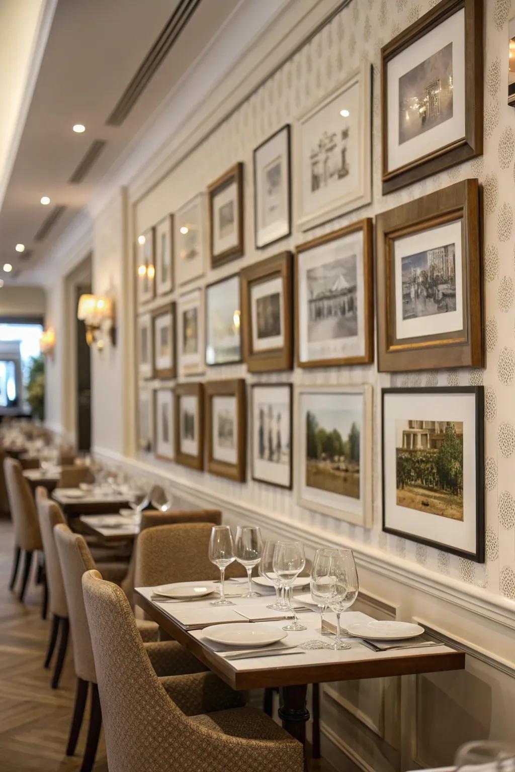 A consistent style in frames produces a polished and orderly appearance.