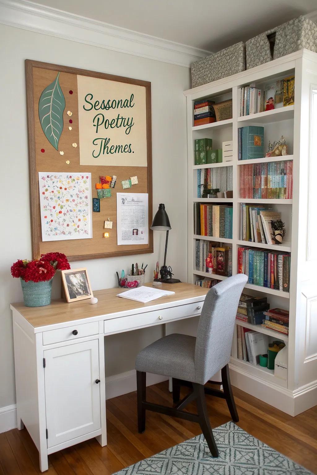 Keep things fresh with a theme-based poetry display.