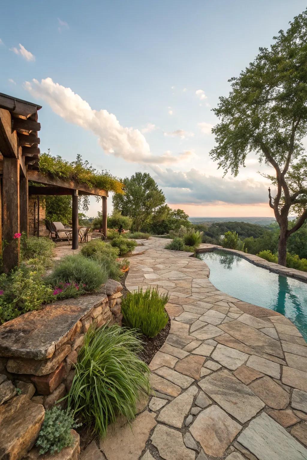 Incorporate charm using country stone work.