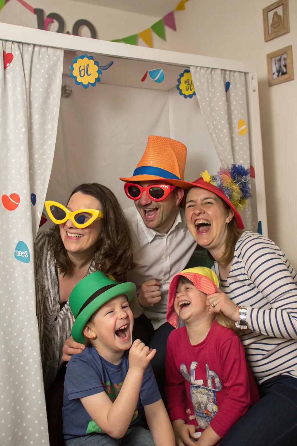 Unleash the giggles using a DIY picture corner and spirited props.