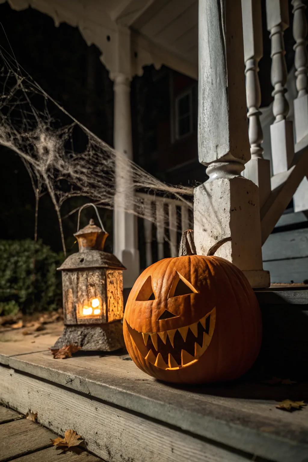 Vampire pumpkin ready to thrill.
