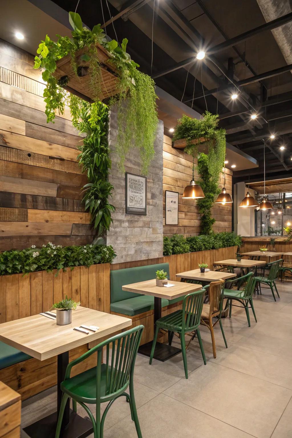 Eco-accommodating plan decisions resound with naturally cognizant coffee shops.