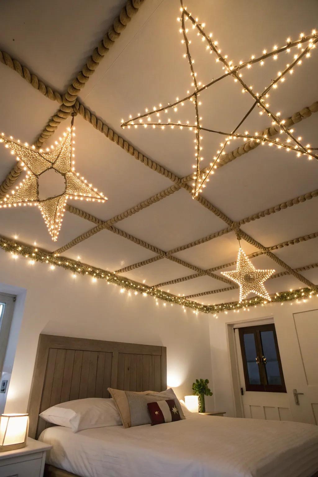 Bring the stars indoors with a radiant strand constellation ceiling.