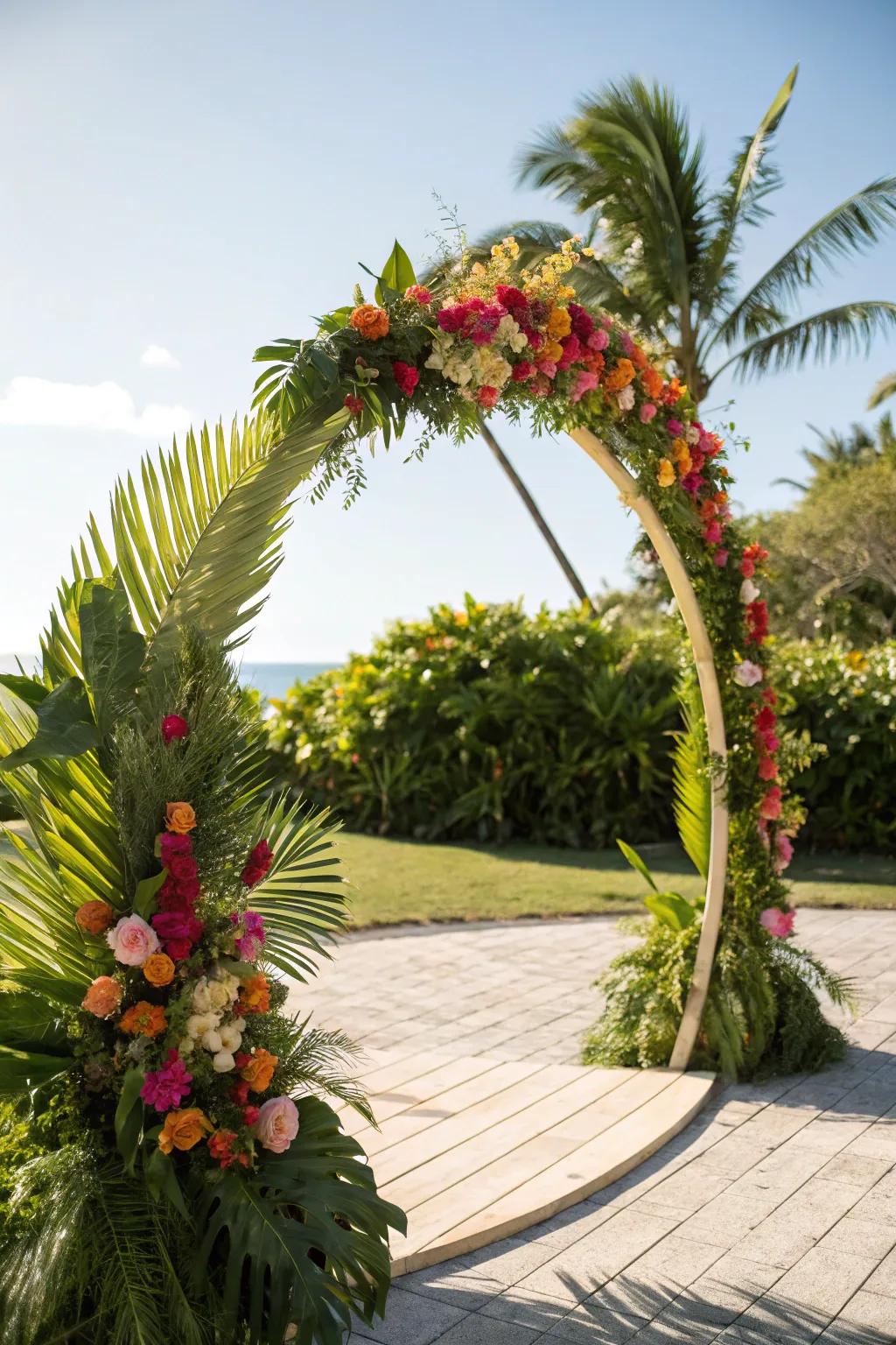A tropical-themed gateway, delivering the warmth and vibrancy of the tropics to any event.