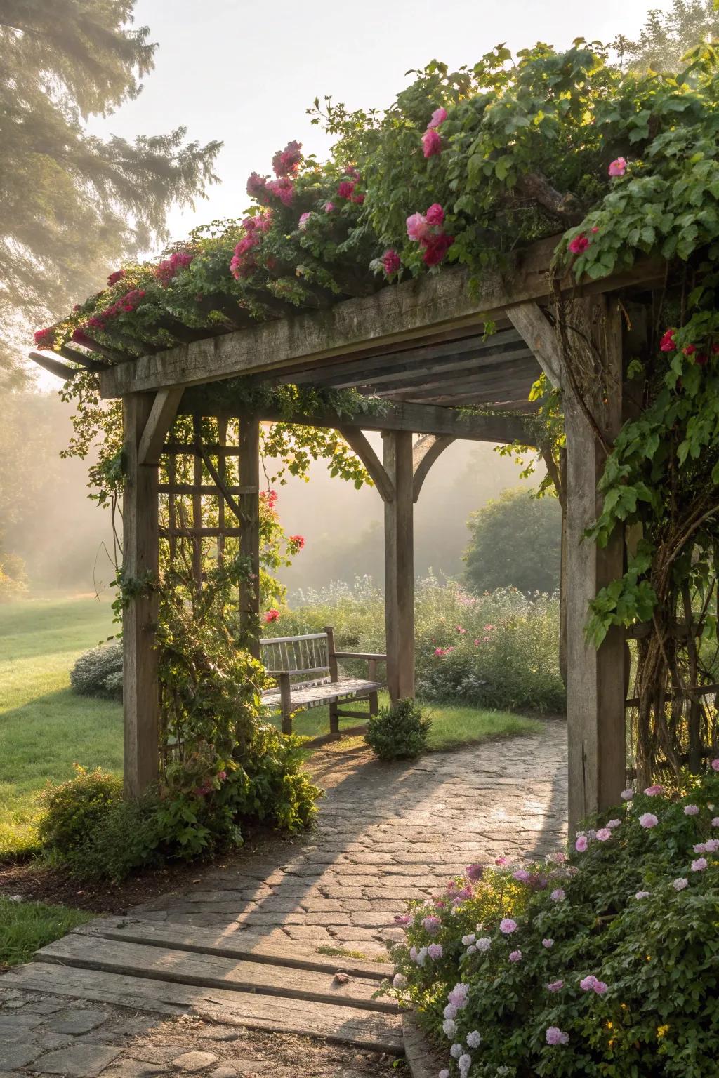 A pergola hideaway delivers a dreamy retreat.