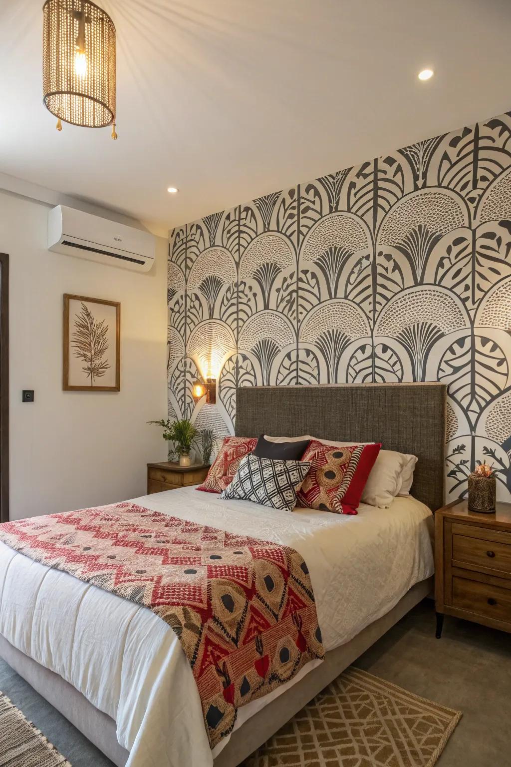 An emphasized wall which introduces character and style.