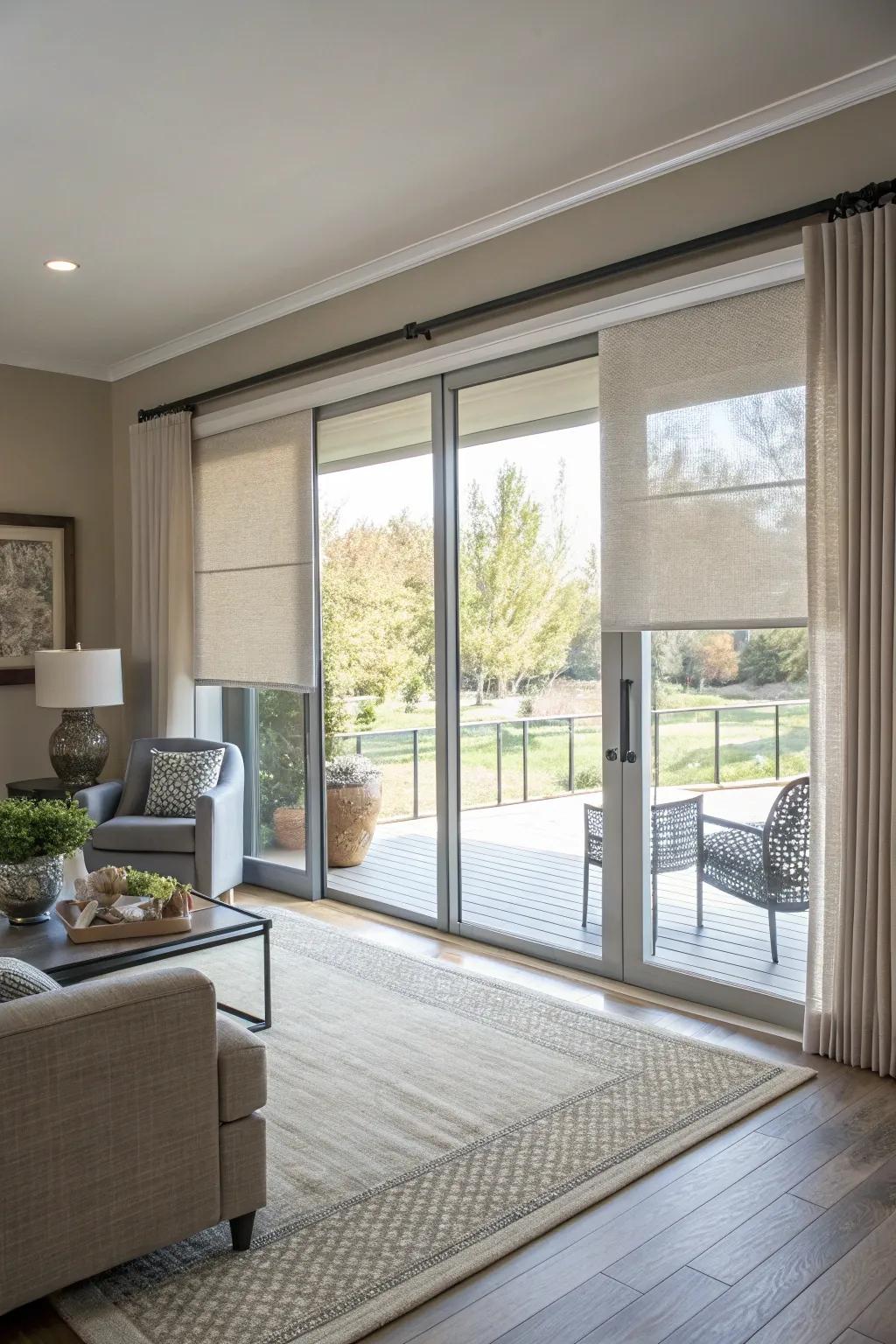 Slab trail blinds deliver streamlined and functional coverage.