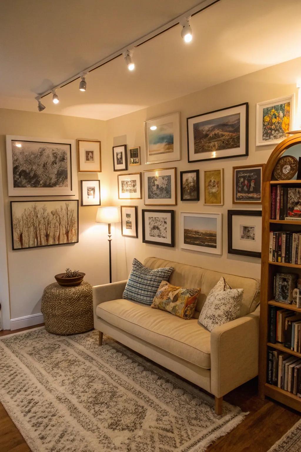 Wall art infuses individuality and character.