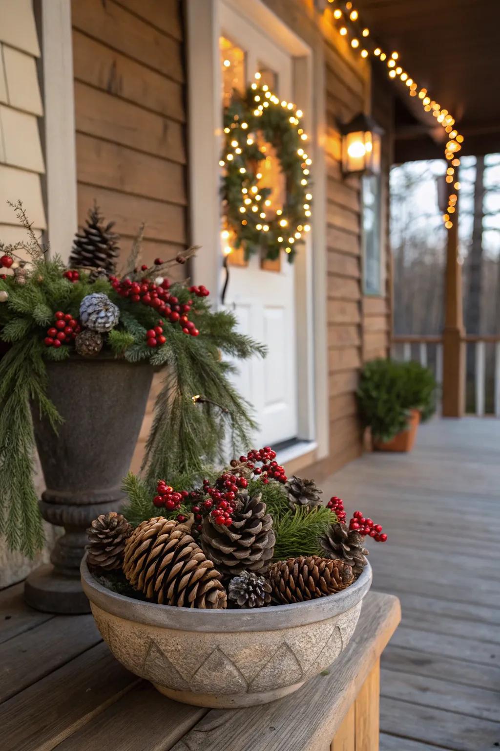 Cones and berries append innate charm.