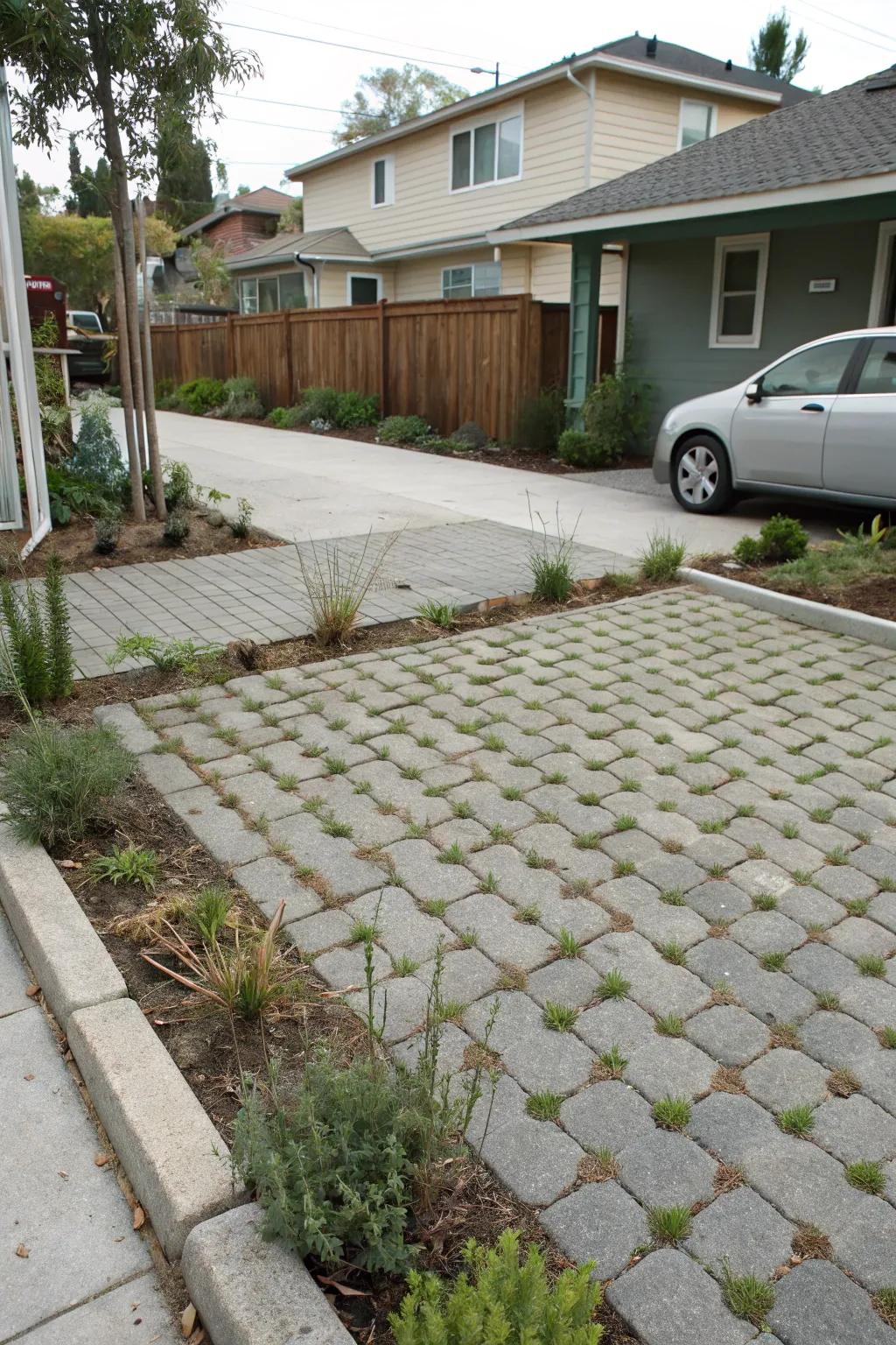 Permeable pavers deliver sustainable and stylish parking solutions.