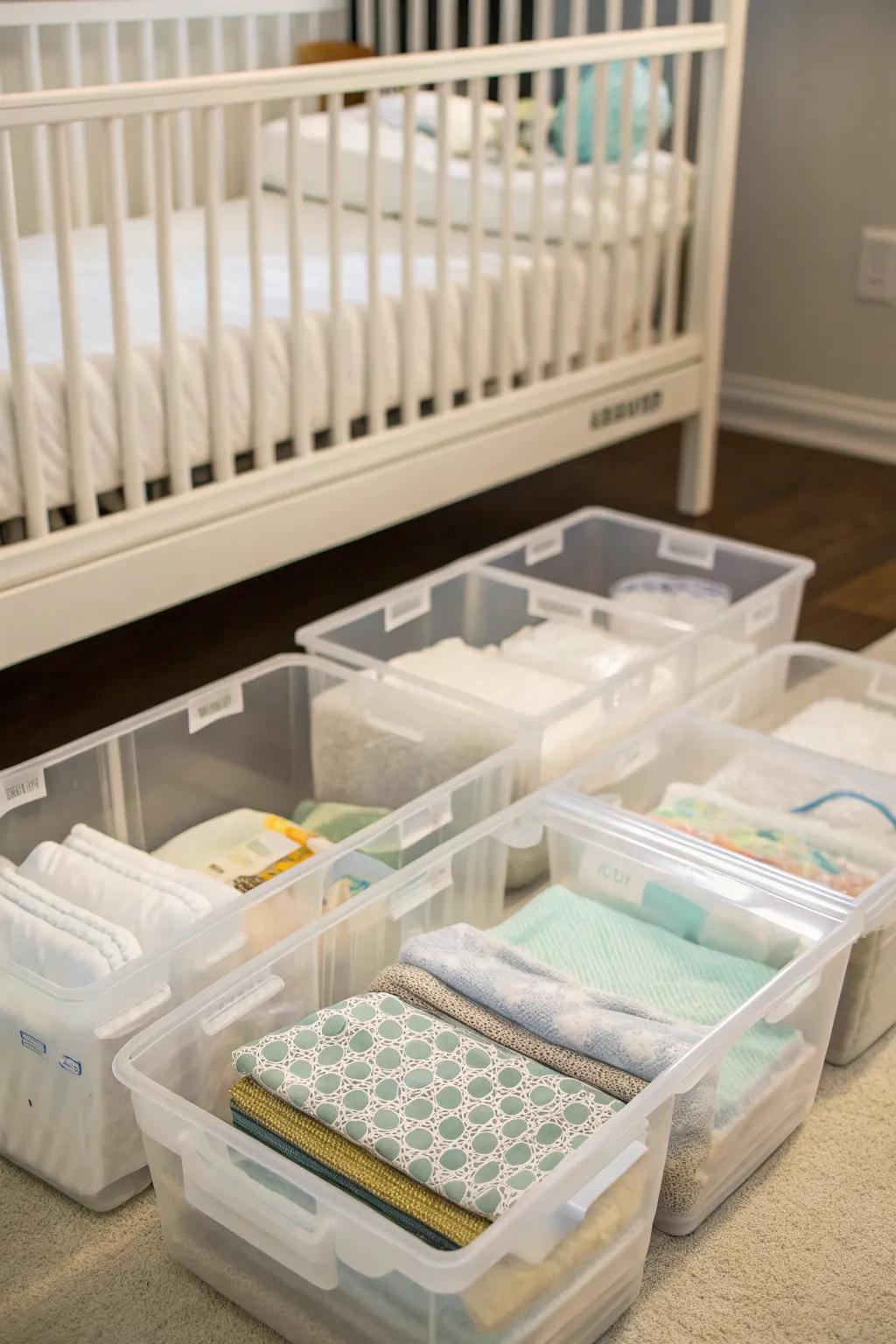 See-through holding solutions for easy access and organization.