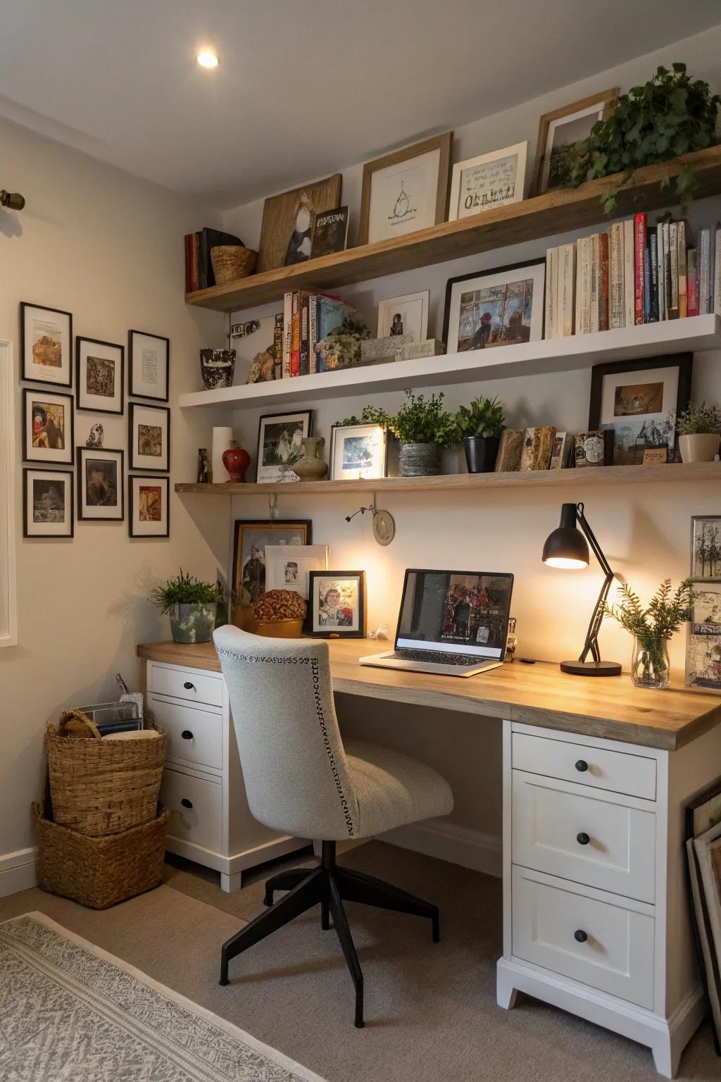 Personal touches make the space warm and welcoming.