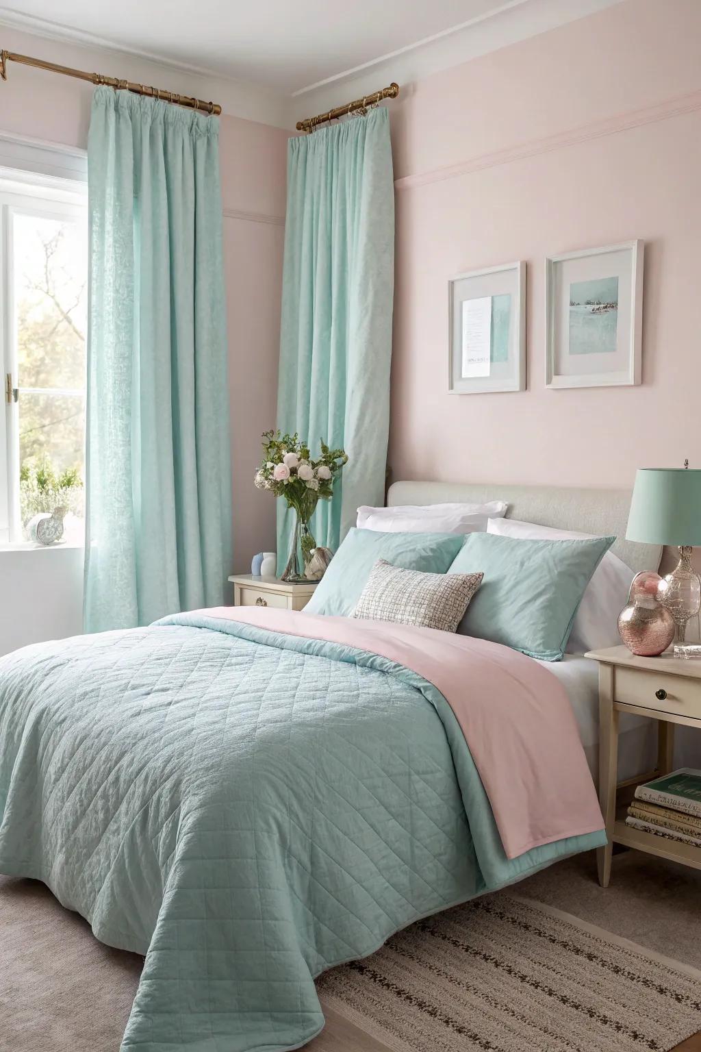 Soft, crisp linens turn your bedroom into a spring sanctuary.