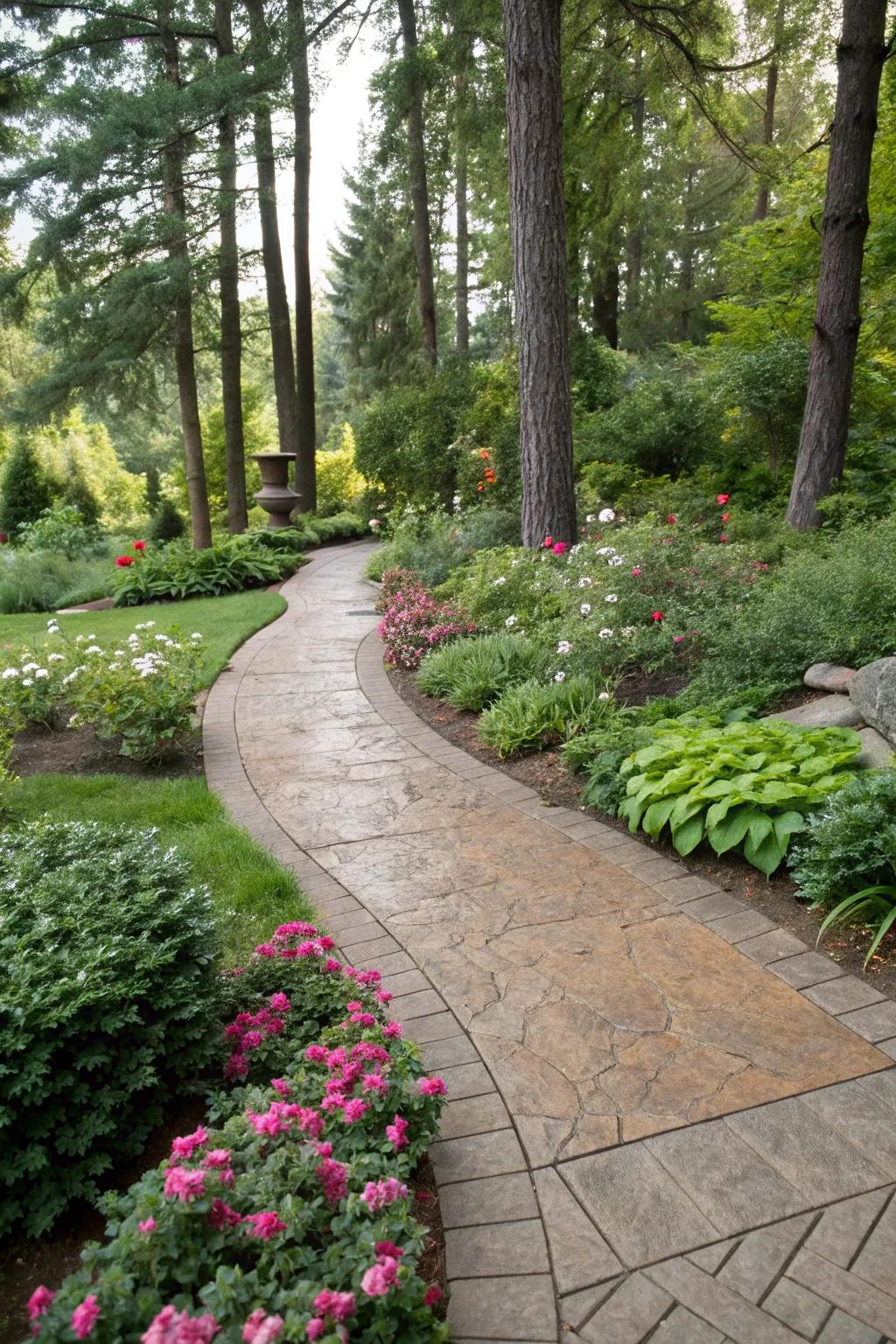 Establish harmony by mixing your trail with your garden.