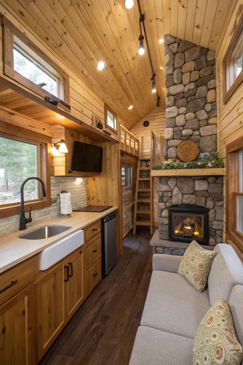 Nature-inspired designs introduce serenity to tiny homes.