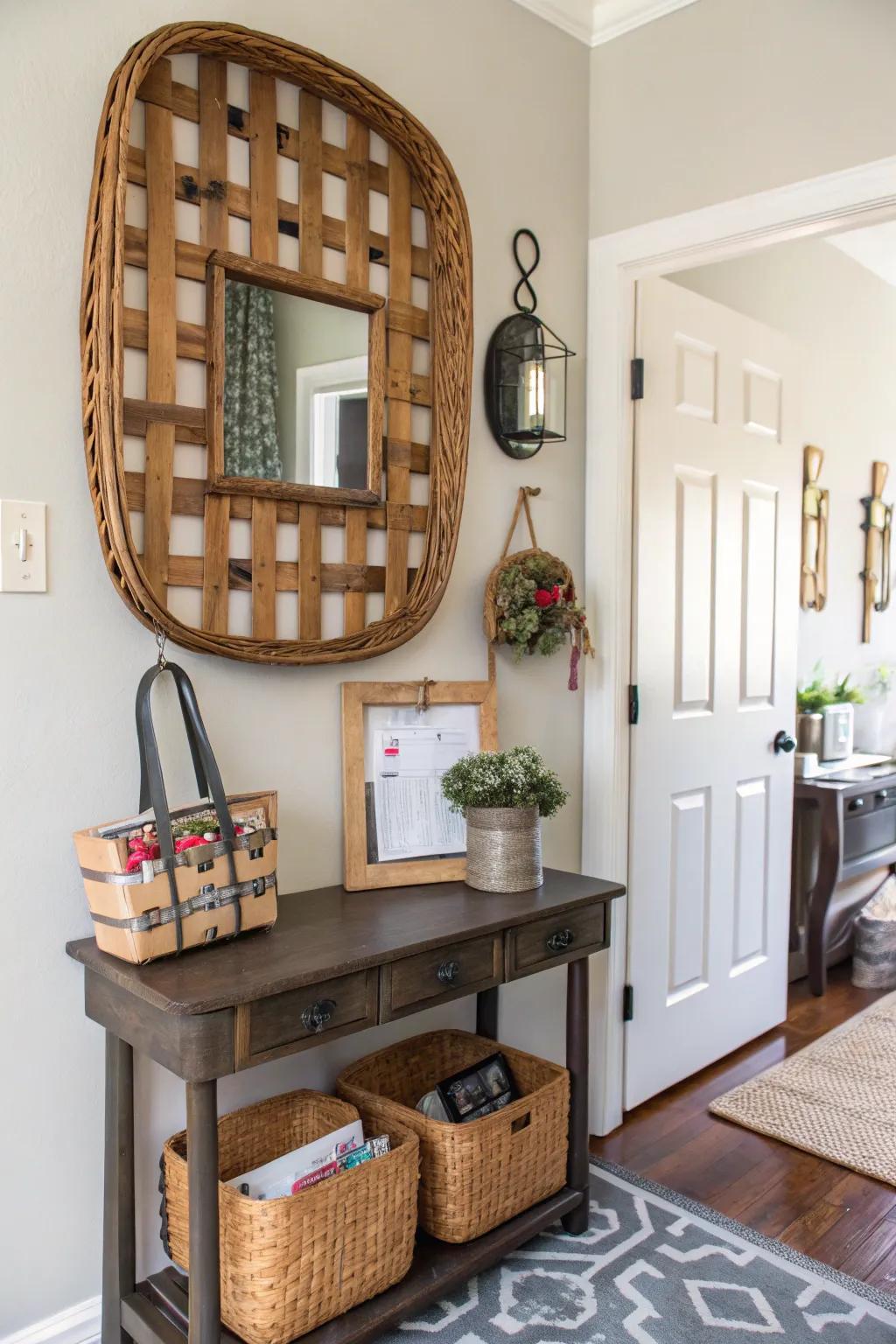 Keep your entryway neat with a practical cargo net.